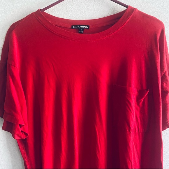 Fashion Nova red casual tee - Picture 3 of 8